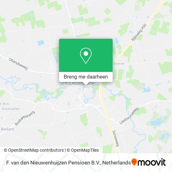 F. van den Nieuwenhuijzen Pensioen B.V. kaart