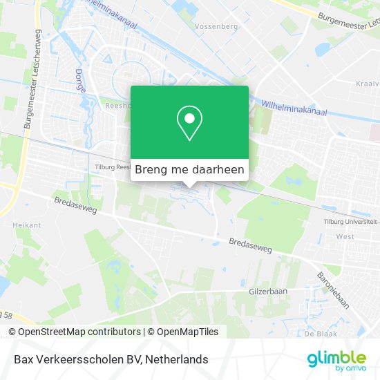 Bax Verkeersscholen BV kaart