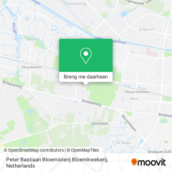 Peter Bastiaan Bloemisterij Bloemkwekerij kaart