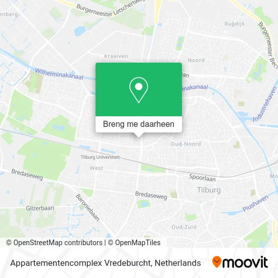Appartementencomplex Vredeburcht kaart