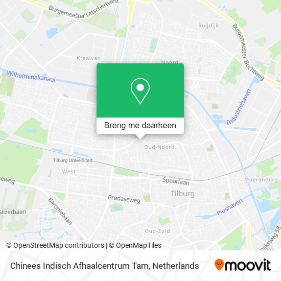 Chinees Indisch Afhaalcentrum Tam kaart