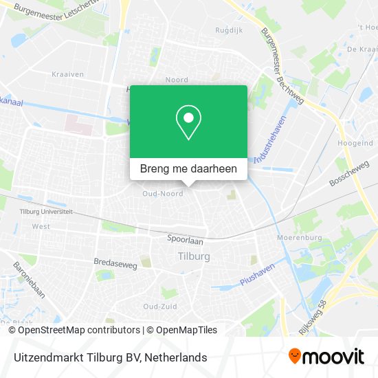 Uitzendmarkt Tilburg BV kaart