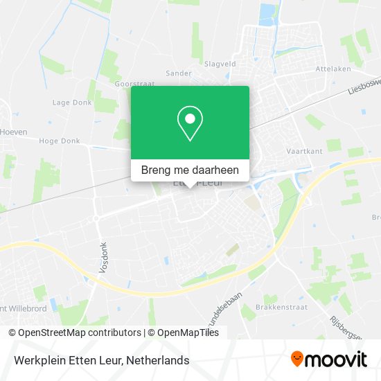 Werkplein Etten Leur kaart