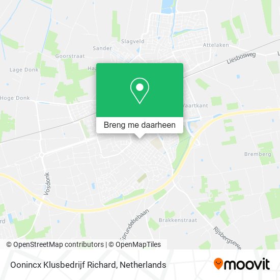 Oonincx Klusbedrijf Richard kaart