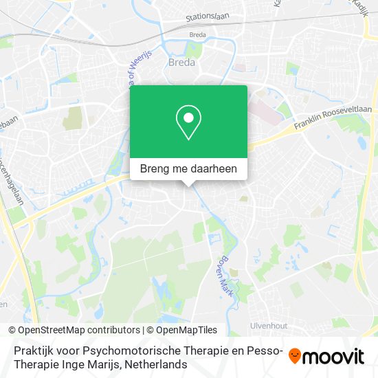 Praktijk voor Psychomotorische Therapie en Pesso-Therapie Inge Marijs kaart