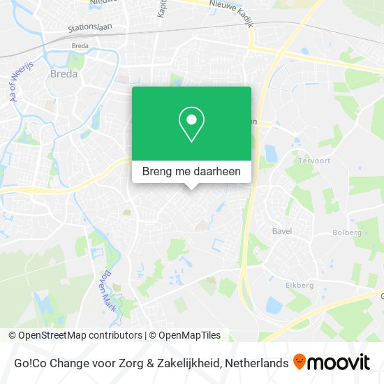 Go!Co Change voor Zorg & Zakelijkheid kaart