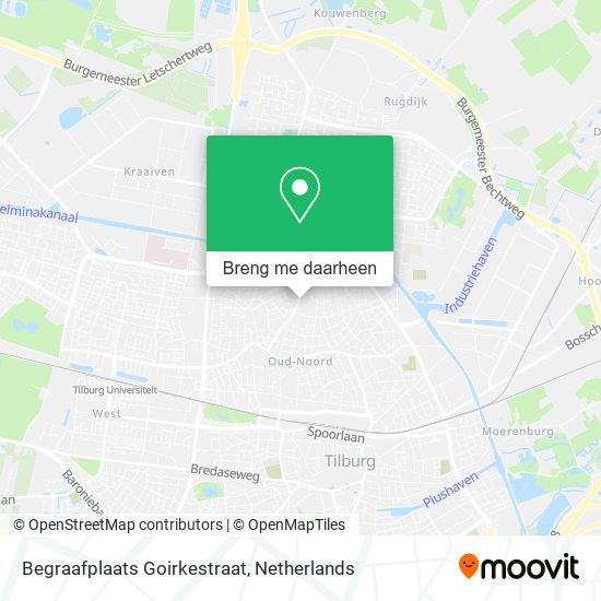 Begraafplaats Goirkestraat kaart
