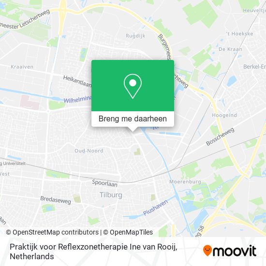 Praktijk voor Reflexzonetherapie Ine van Rooij kaart