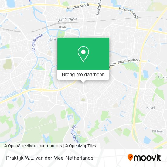 Praktijk W.L. van der Mee kaart