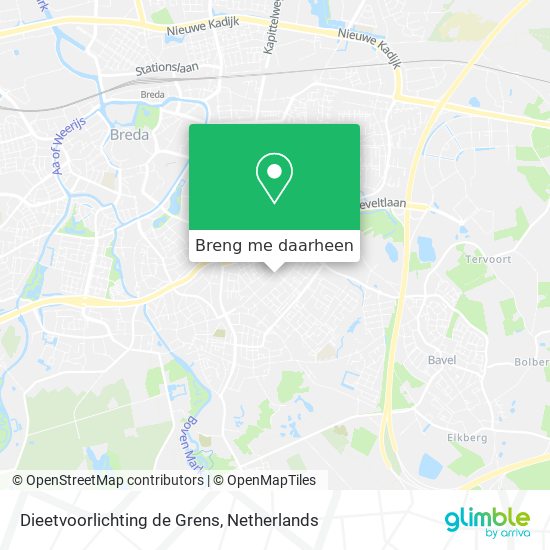 Dieetvoorlichting de Grens kaart