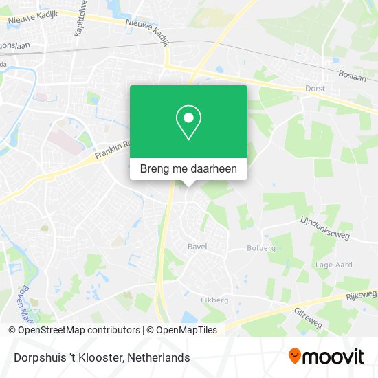 Dorpshuis 't Klooster kaart