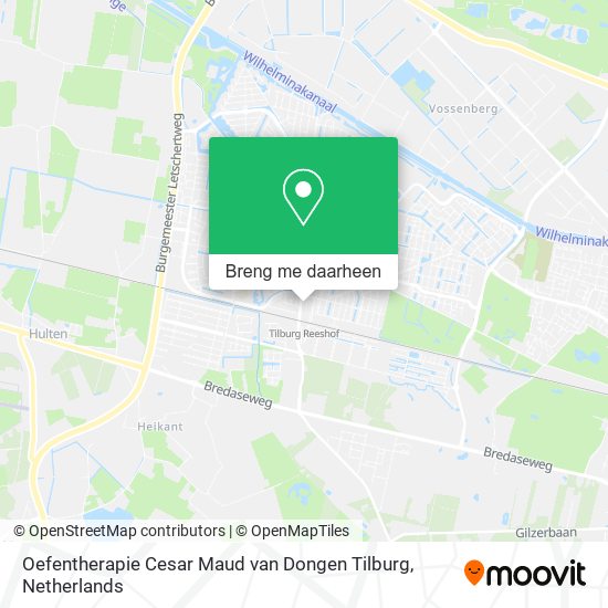 Oefentherapie Cesar Maud van Dongen Tilburg kaart