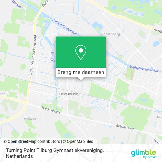 Turning Point Tilburg Gymnastiekvereniging kaart