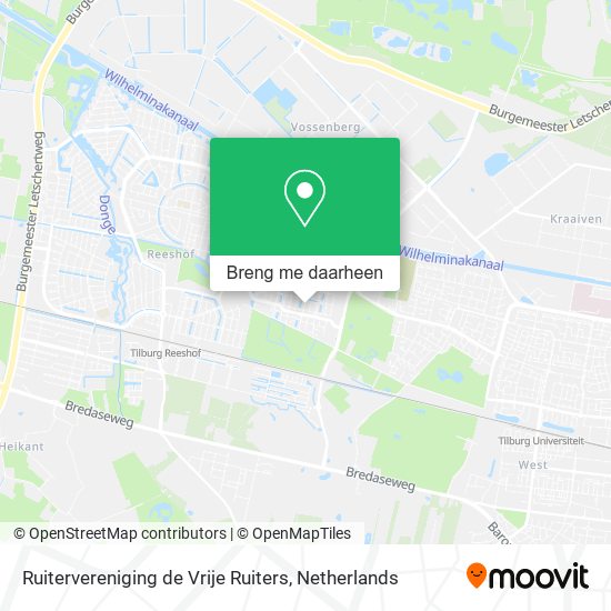 Ruitervereniging de Vrije Ruiters kaart