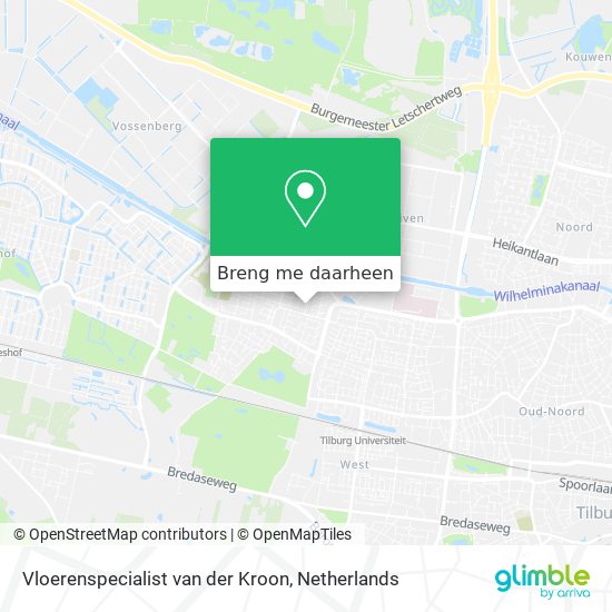 Vloerenspecialist van der Kroon kaart