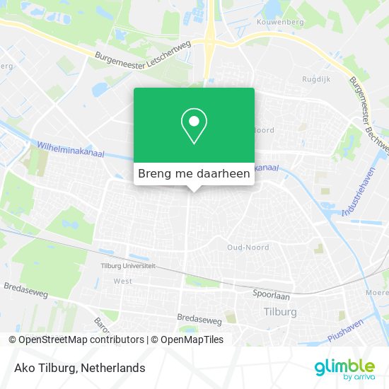 Ako Tilburg kaart