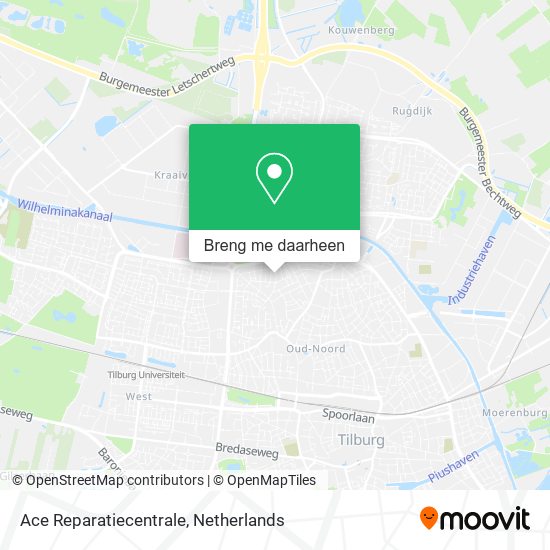 Ace Reparatiecentrale kaart