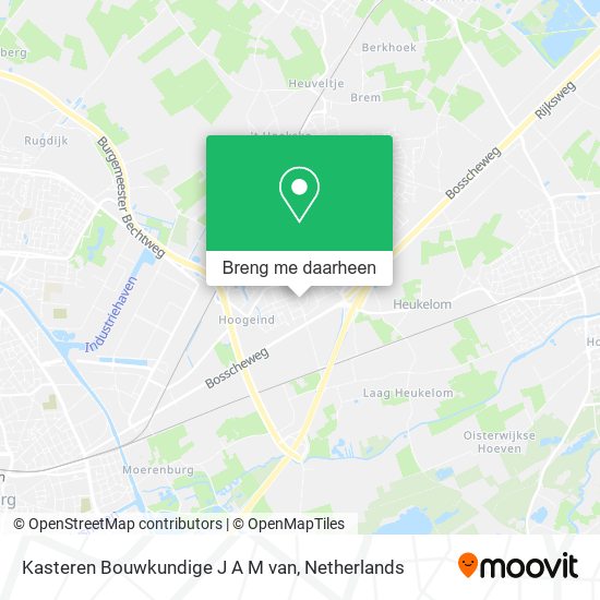 Kasteren Bouwkundige J A M van kaart