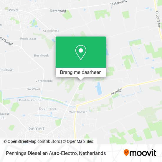 Pennings Diesel en Auto-Electro kaart