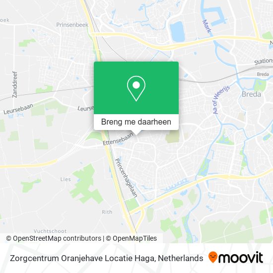 Zorgcentrum Oranjehave Locatie Haga kaart