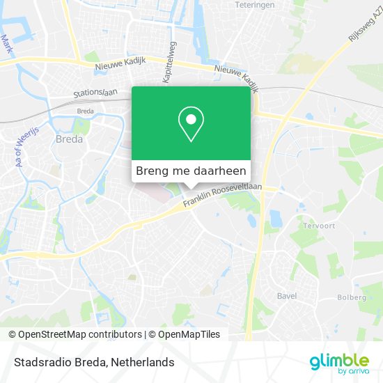 Stadsradio Breda kaart