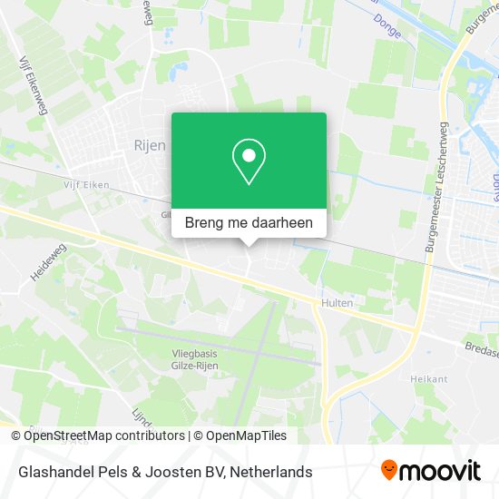 Glashandel Pels & Joosten BV kaart