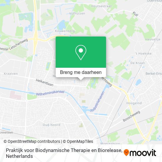Praktijk voor Biodynamische Therapie en Biorelease kaart