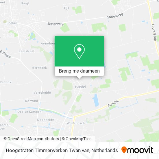 Hoogstraten Timmerwerken Twan van kaart