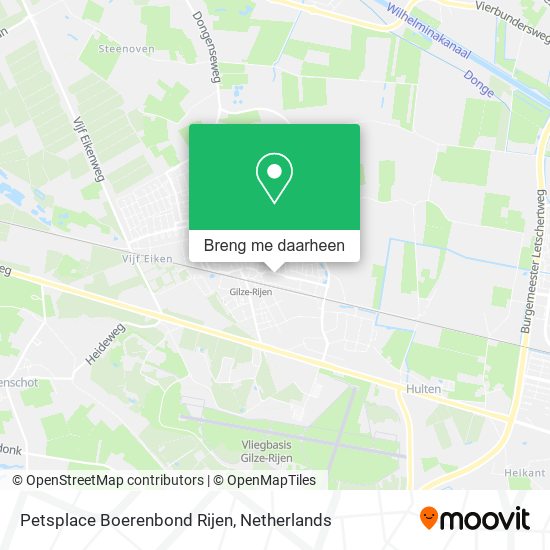 Petsplace Boerenbond Rijen kaart