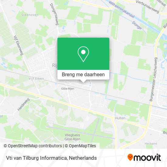 Vti van Tilburg Informatica kaart