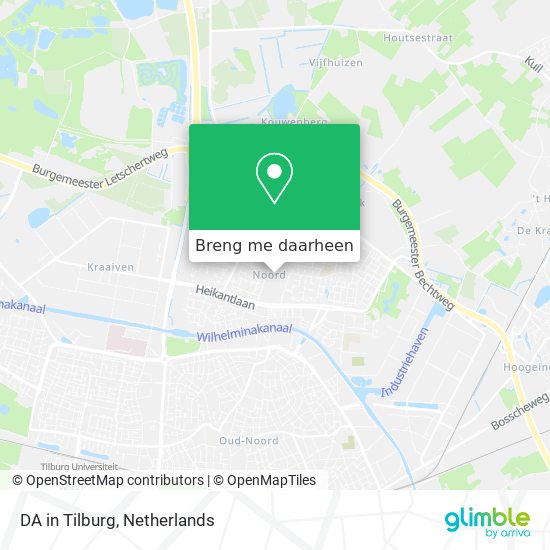 DA in Tilburg kaart