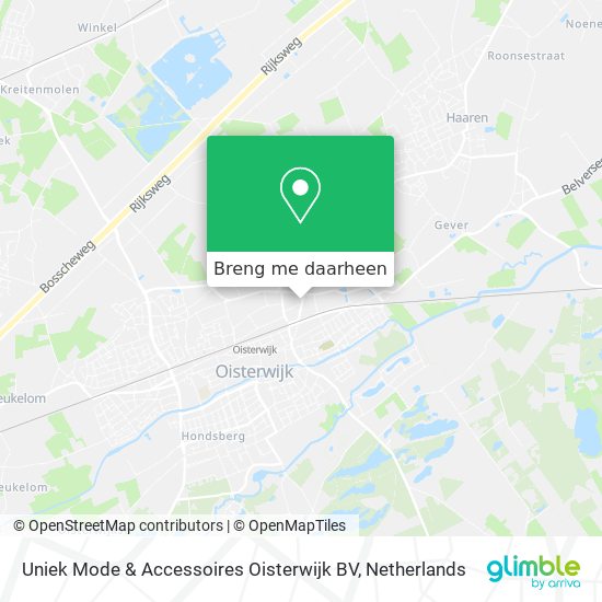 Uniek Mode & Accessoires Oisterwijk BV kaart