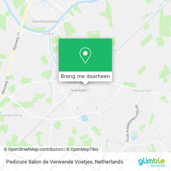 Pedicure Salon de Verwende Voetjes kaart