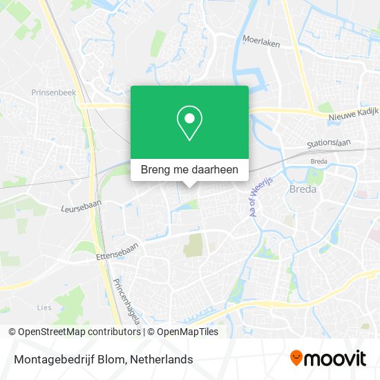 Montagebedrijf Blom kaart