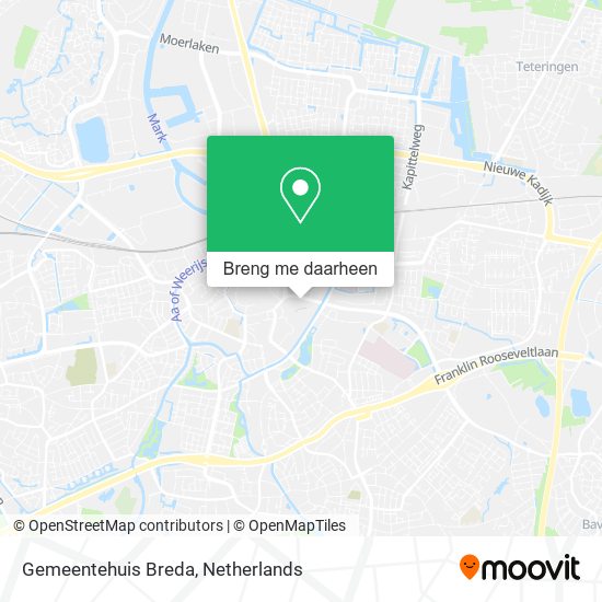 Gemeentehuis Breda kaart