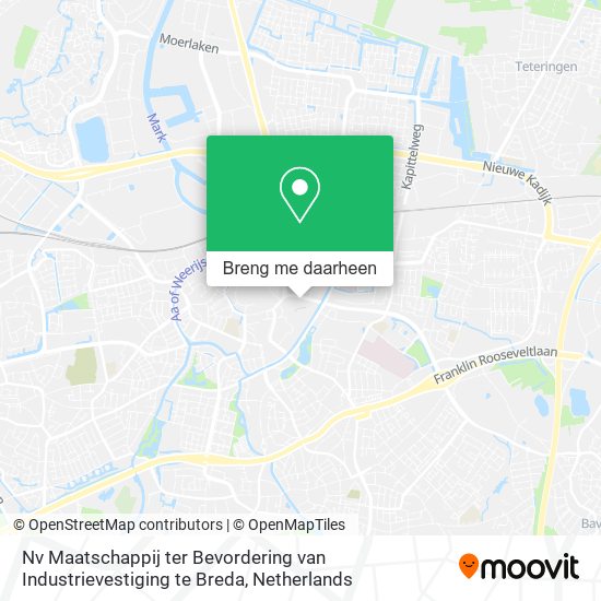 Nv Maatschappij ter Bevordering van Industrievestiging te Breda kaart