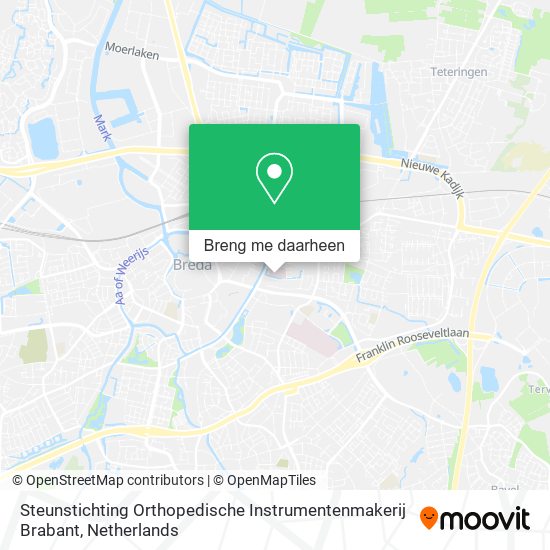 Steunstichting Orthopedische Instrumentenmakerij Brabant kaart