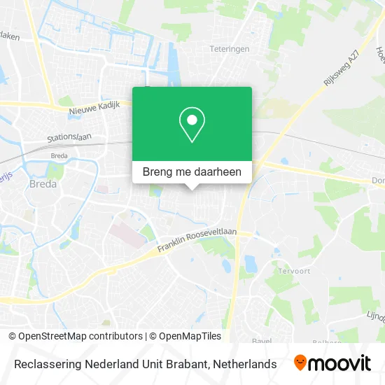 Reclassering Nederland Unit Brabant kaart
