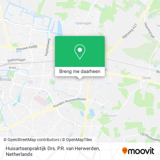 Huisartsenpraktijk Drs. P.R. van Herwerden kaart