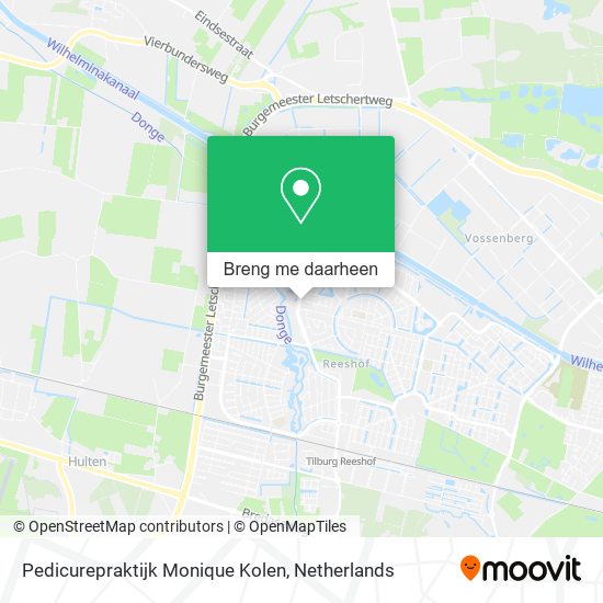 Pedicurepraktijk Monique Kolen kaart