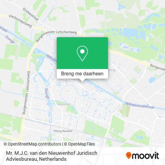Mr. M.J.C. van den Nieuwenhof Juridisch Adviesbureau kaart