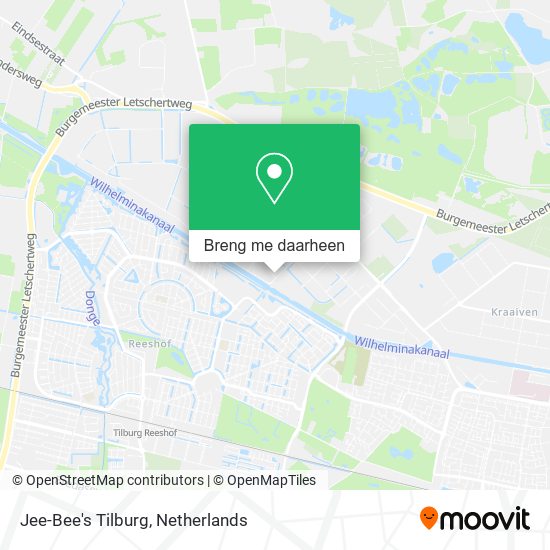 Jee-Bee's Tilburg kaart