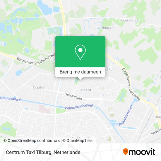 Centrum Taxi Tilburg kaart