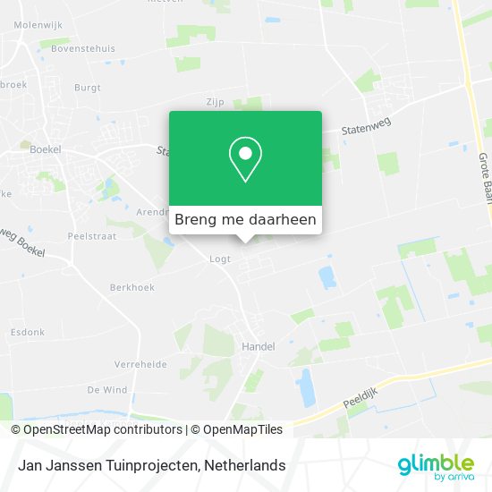 Jan Janssen Tuinprojecten kaart