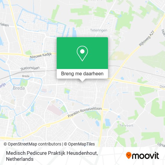 Medisch Pedicure Praktijk Heusdenhout kaart