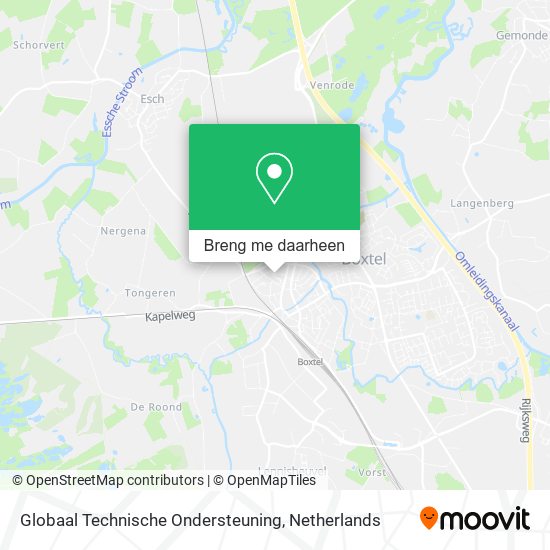 Globaal Technische Ondersteuning kaart