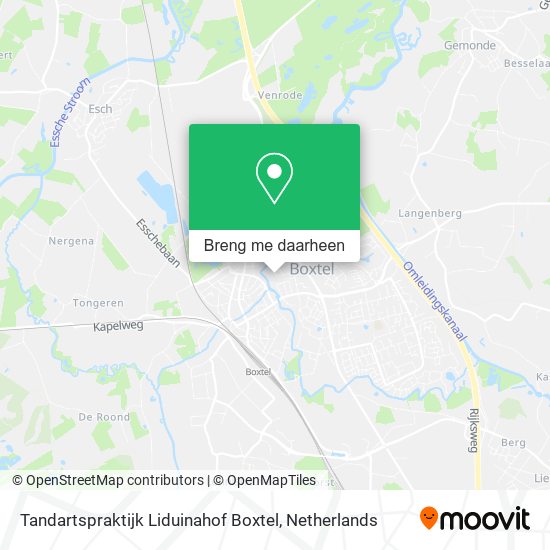 Tandartspraktijk Liduinahof Boxtel kaart