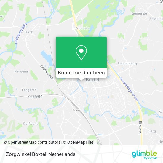 Zorgwinkel Boxtel kaart