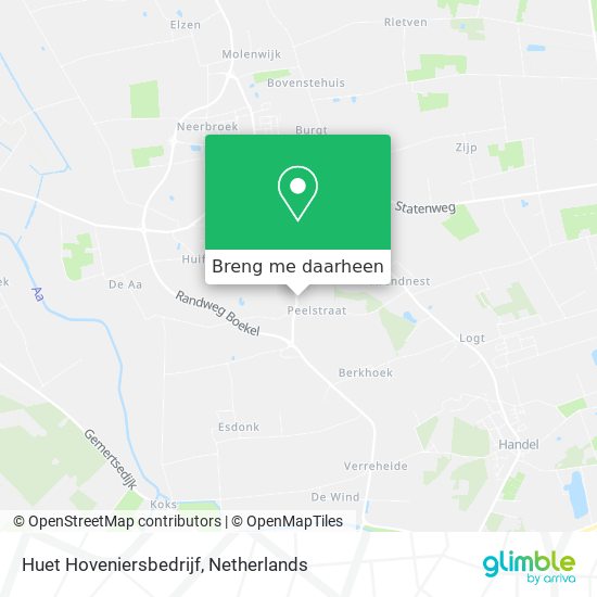 Huet Hoveniersbedrijf kaart