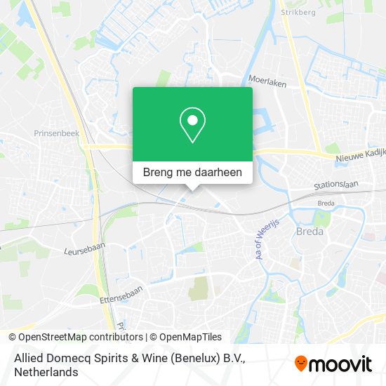 Allied Domecq Spirits & Wine (Benelux) B.V. kaart